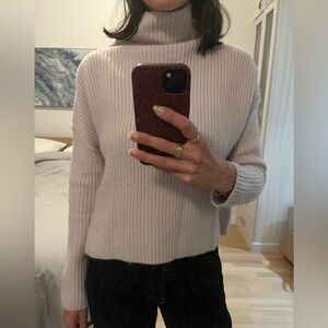A.L.C. Blue/Grey Merino Mockneck Sweater